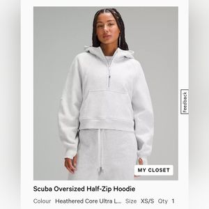 Oversized scuba half zip